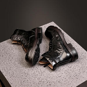 รองเท้าลำลองน้ำหนักเบาพร้อมแผ่นรองซับเหงื่อและโครงสร้างยืดหยุ่น รองเท้าใส่ได้ทุกวันสำหรับผู้ชาย รองเท้าหนัง - Product Image 4