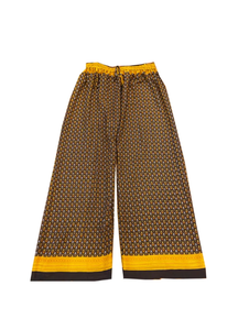 Nouveau européen Boho mode femmes été tenue décontracté respirant soie imprimé Sari pantalon avec mi élastique taille fermeture - Product Image 4