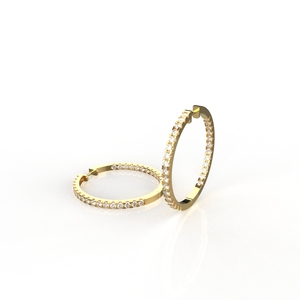 ตุ้มหูประดับเพชรทอง18K avarta สำหรับผู้หญิงและผู้หญิง - Product Image 3