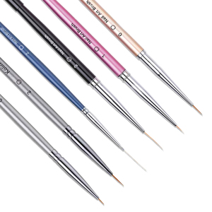 Vendita calda USA vendita all'ingrosso 4/8/12/20/25mm su misura capelli Nylon/rivestimento Kolinsky pennelli rosa striscia dettaglio sottile rivestimento Nail Art <span class=keywords><strong>Brush</strong></span> - Product Image 6