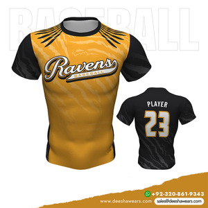 เสื้อรัดรูปแขนสั้นสำหรับเล่นเบสบอลชุดฝึกแบบมีความชื้นแบบสวมระบายอากาศได้ดี - Product Image 2