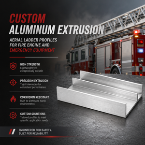 Perfiles de Extrusión de Aluminio Personalizados para Escaleras Aéreas de Camiones de Bomberos y Equipos de Emergencia - Product Image 2