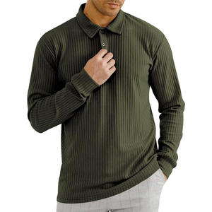 Smart Casual <b>Mens</b> Rib Polo <b>Shirt</b> Made with Soft Lightweight Material Offering Enhanced Daily Comfort and a Clean Silhouette - Product Image 6