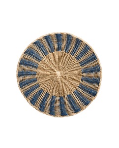 Mantel individual redondo de algas marinas con borde azul Productos ecológicos Hecho en Vietnam Mantel Decoración de mesa al por mayor - Product Image 1