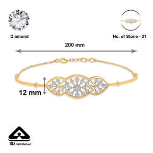 Bracelet Grace Curve Or et Diamants pour Femme - Product Image 5