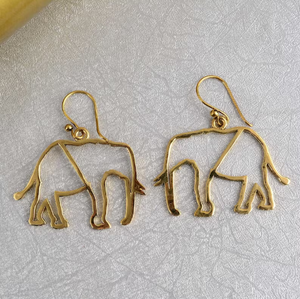 Moda caliente 18K oro y plata esterlina plateado elefante pendiente latón delicado estilo lindo para mujeres accesorios de moda para regalo - Product Image 6