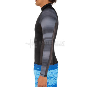 Camiseta deportiva de compresión fabricada en Pakistán con protección contra erupciones cutáneas de manga larga para hombres, ideal para deportes activos y entrenamiento en el gimnasio. - Product Image 3