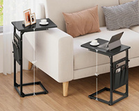 Verstellbarer C-förmiger Beistell tisch 33 "hoch, Metallrahmen, Schiebe sofa, TV-Tablett und Laptop-Tisch für Wohnzimmer, Schlafzimmer