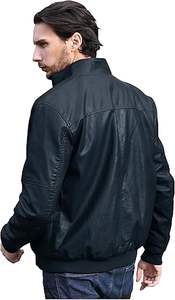 Chaqueta de Cuero Vacuno para Hombre de Alta Calidad, Cuello Alto, Logotipo Frontal, Ecológica, Transpirable, de Secado Rápido, para Invierno - Product Image 4