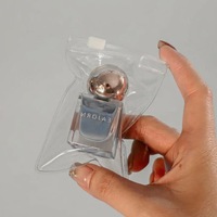 Sac à fermeture éclair en PVC transparent prêt à être expédié pour vernis à ongles, outils de maquillage, houppettes, emballage de beauté, pochette de voyage refermable en PVC