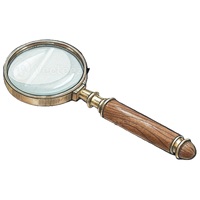 Heavy Duty Metal Magnifying Glass Wide Diameter Lens Supportive Handle Crafted for Home Decoration Wedding Reading Exploration