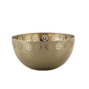 Tazón de diseño simple Recién llegado Tazón de metal de color dorado a precios de venta directos de fábrica Material de alta calidad - Product Image 1