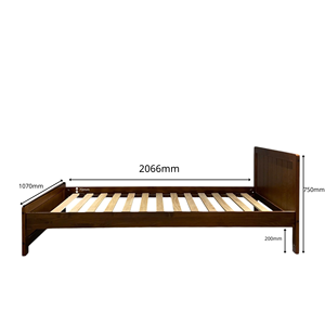 Muebles de madera maciza, conjunto de muebles de dormitorio de tamaño completo de estilo nórdico moderno personalizado, cama individual de lujo ligera de madera maciza - Product Image 6