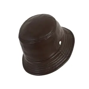 High Quality INJAE VINA Headwear Cheap Price And Shipping Quickly Leather Bucket Hat For Unisex Custom Color