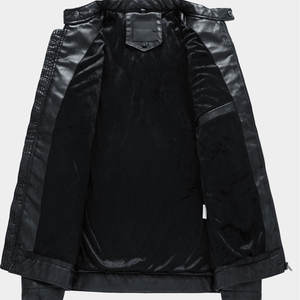 Veste d'hiver pour homme en cuir, design personnalisé, couleur unie, respirante, streetwear, vente chaude, prix raisonnable - Product Image 3