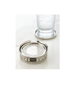 Sous-verre en métal fabriqué à la main par des artisans qualifiés avec finition traditionnelle à texture martelée pour un décor vintage rustique - Product Image 1