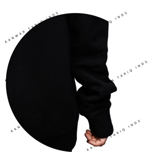 เสื้อกันหนาวมีฮู้ดสำหรับผู้ชายโอเวอร์ไซส์โอเวอร์ไซส์งานเย็บปะตามสั่ง - Product Image 2