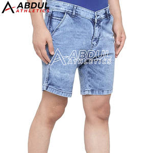 กางเกงยีนส์ขาสั้นลำลองปี 2026 ขายดีที่สุด กางเกงยีนส์ขาสั้นผู้ชาย กางเกงยีนส์ขาสั้นปักโลโก้ตามสั่ง สำหรับขายออนไลน์ - Product Image 3