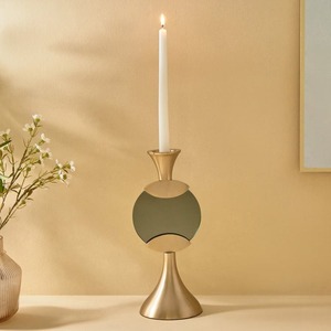 Heavy Metal <b>Candlestick</b> Holder with Unique Design for Dinner Room Wood Candle Holders Lanterns Candle Jars - Product Image 1