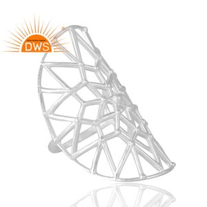 แหวนค็อกเทลเงินสเตอร์ลิงดีไซน์พื้นผิวเครื่องประดับที่กำหนดเองสำหรับผู้หญิงของขวัญสำหรับผู้หญิงสำหรับเธอ - Product Image 4