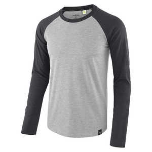 Wholesale Custom Design High Quality Casual <b>Raglan</b> Long <b>Sleeves</b> <b>Shirts</b> Cotton Screen Print Any Size Rib Collar <b>T</b>-<b>shirts</b> for Men - Product Image 6
