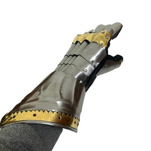 Guantes y guanteletes funcionales de Guerrero estilo Caballero gótico de acero de Guerrero Medieval, guantes de guanteletes para disfraz de Halloween - Product Image 2