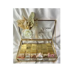 Boîte à bijoux en verre métallique de style vintage de qualité supérieure fabriquée à la main avec des détails élégants pour une collection de bijoux personnelle - Product Image 1