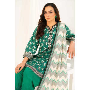 K-52065 Vestido pakistaní Salwar Kameez de algodón Khaddar estampado de 3 piezas para festivales y ropa étnica con dupatta - Product Image 5