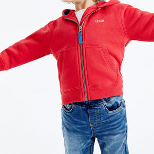 Sweat à capuche pour garçons en polaire, prix d'usine, manches longues, logo personnalisé, matière respirante et confortable, couleur unie, coupe ajustée / ample - Product Image 1