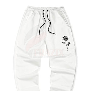 Nouveau pantalon de survêtement droit décontracté pour homme 100% Coton Écologique Séchage rapide Léger Confortable Imprimé délavé foncé OEM - Product Image 5