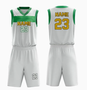 Sublimation complète Sequin Pratique Réversible Couleur Mustad Logo personnalisé Uniformes Gris Ensemble de maillots de basket-ball pour hommes - Product Image 6