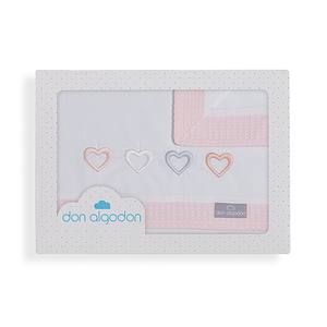Juego de Ropa de Cama Acolchada 100% Algodón para Cuna, 3 Piezas, Diseño Sólido, Modelo CUORE - Product Image 1
