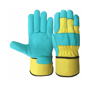 Recién llegado, guantes de trabajo de cuero hechos en Pakistán, proveedor directo de fábrica, guantes de cuero de seguridad de trabajo de alta calidad en uso - Product Image 5