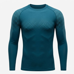 Premium <b>Compression</b> <b>Shirts</b> <b>Men</b> Breathable Long Sleeve Running Training Fitness Gym Athletic Workout Sports Performance Wear - Product Image 1