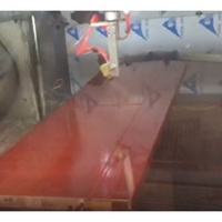 Machine de peinture par pulvérisation CNC automatique 5 axes PATER, haute productivité, pour le revêtement des portes et panneaux en bois