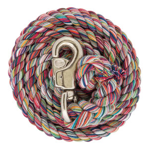 Cuerda de plomo de algodón multicolor, resistente, niquelado, a presión de Toro, suave, trenzada, rienda de plomo de caballo, 8 pies de largo, establo de entrenamiento equino - Product Image 4