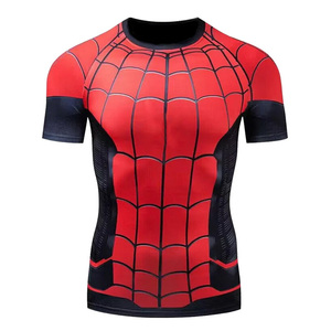 เสื้อกีฬาผู้ชายแบบรัดรูปพิมพ์ลาย 3 มิติ แบบกำหนดเอง แห้งเร็ว กระชับรูปร่าง เหมาะสำหรับออกกำลังกายในยิม ขายส่ง OEM เสื้อผ้าประสิทธิภาพสูง - Product Image 3