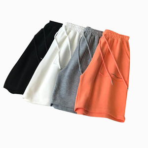 Shorts pour hommes de poids lourd, rétro, logo personnalisé, 100% polyester/coton, teinture par pulvérisation, streetwear, tissu éponge, taille élastique, décontracté - Product Image 6