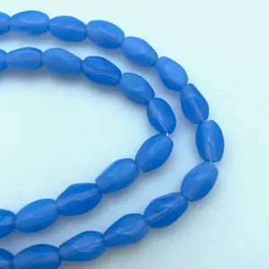 ลูกปัดแก้วคริสตัลทรงหอยขมสีฟ้าแบบวินเทจ - Product Image 3