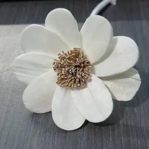 Flor de Caña de madera Sola hecha a mano para Día de la madre, regalo de San Valentín, Navidad, regalo para mujer