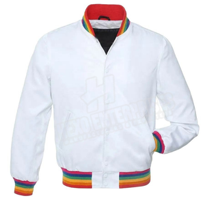 Chaqueta de béisbol Bomber de satén de alta calidad para hombre, chaqueta de lona personalizada de diseño único, ¡obtenga el mejor precio! - Product Image 5