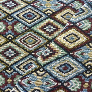 Sac d'école multicolore à motif jacquard épais et respirant pour enfants Tissu poly coton teint en fil Technique Warp - Product Image 2