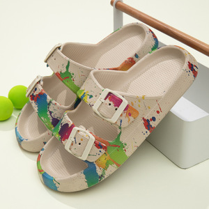 Sandalias Planas de EVA para Mujer y Hombre, Verano, Punta Abierta, con Amortiguación de Aire, Cierre Deslizante, Ligeras, Antideslizantes, para Exteriores - Product Image 3