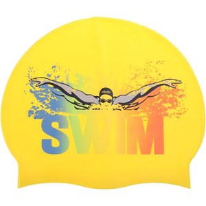 Оптовая продажа, прочная нескользящая шапочка для бассейна для взрослых и детей, эластичная шапочка для плавания, силиконовая шапочка для плавания с логотипом на заказ - Product Image 5