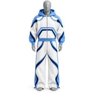 Survêtement d'hiver en molleton 100% coton de haute qualité, grande taille, coupe ample pour homme, logo imprimé sur mesure, respirant. - Product Image 3