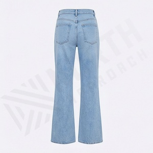 Pantalones Vaqueros de Mezclilla para Mujer, Cintura Alta, Transpirables, de Algodón, a la Moda de Verano, Color Personalizado, Rotos, Tallas Grandes, Servicio OEM - Product Image 2