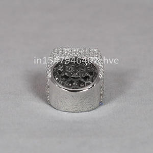 Impresionante nueva llegada de los hombres de 14kt oro blanco Hip Hop joyería laboratorio cultivado diamantes VVS claridad para bodas fiestas fábrica al por mayor - Product Image 4