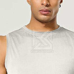 Camiseta sin mangas transpirable de secado rápido al por mayor Camiseta sin mangas de bajo precio Ropa de entrenamiento sin mangas Camiseta sin mangas para hombres - Product Image 5