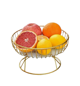 Gold Polished Iron <b>Wire</b> <b>Basket</b> Modern Style Iron Fruit Storage <b>Basket</b> Decorative Fruits Storage Multipurpose Usage - Product Image 3