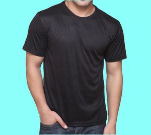 T-shirt en polyester avec impression personnalisée et logo pour hommes, 140 grammes, jersey simple, quantité décontractée, t-shirts unisexes à col rond - Product Image 5